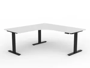 OL Agile Electric Height Adjustable 2 Column 90° Corner Workstation thumbnail 1