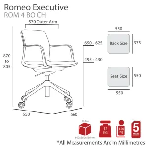MA Romeo Genuine Leather Aluminium Leg Boardroom Chair thumbnail 3