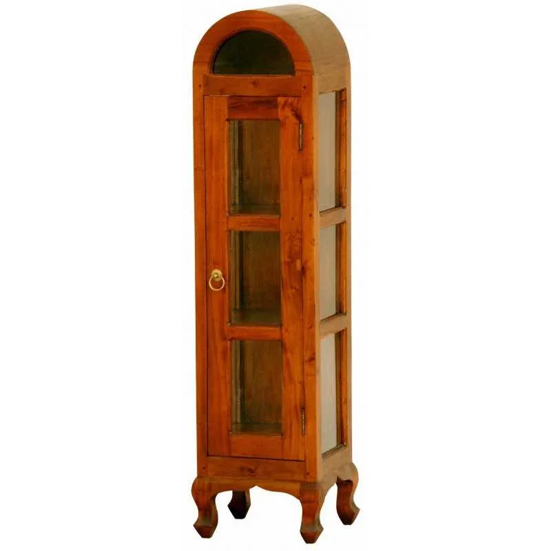 CT Queen Anne Solid Timber Single Dome 3 Tier Display Cabinet