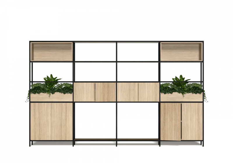 OL Rhodes 8 Door 2 Large Cubby Welded Storage with 6 Planter Box