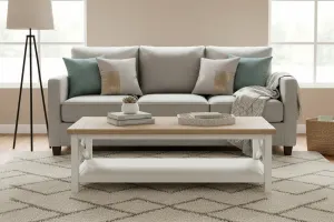 VI Shellwood Solid Timber Coffee Table with Shelf thumbnail 3