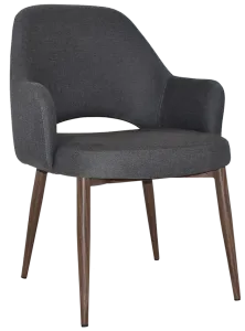 EZ Albury Walnut Colour Metal Leg Upholstered Hospitality XL Armchair thumbnail 18