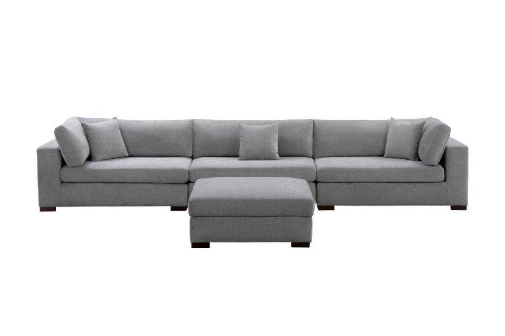 VI Cameo 5 Seater Fabric Lounge with Storage Ottoman