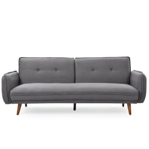 HE Sahara Fabric Upholstered Timber Leg 3 Seater Sofa Bed thumbnail 6