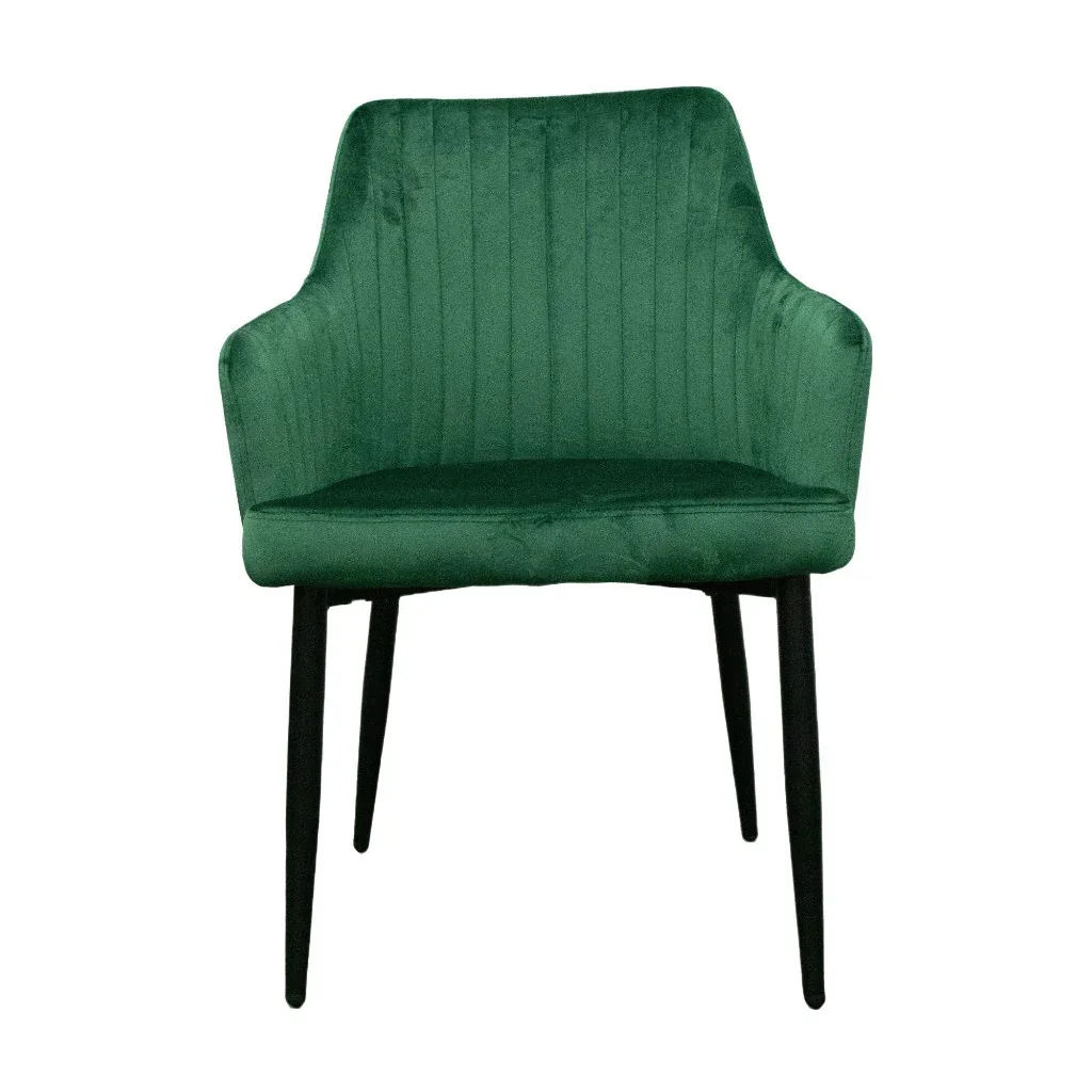 VI Mornington Fabric Upholstered Metal Leg Dining Chair