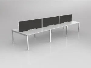 OL Axis 6 User Double Sided Workstation with Screen - Splice Fabric thumbnail 3