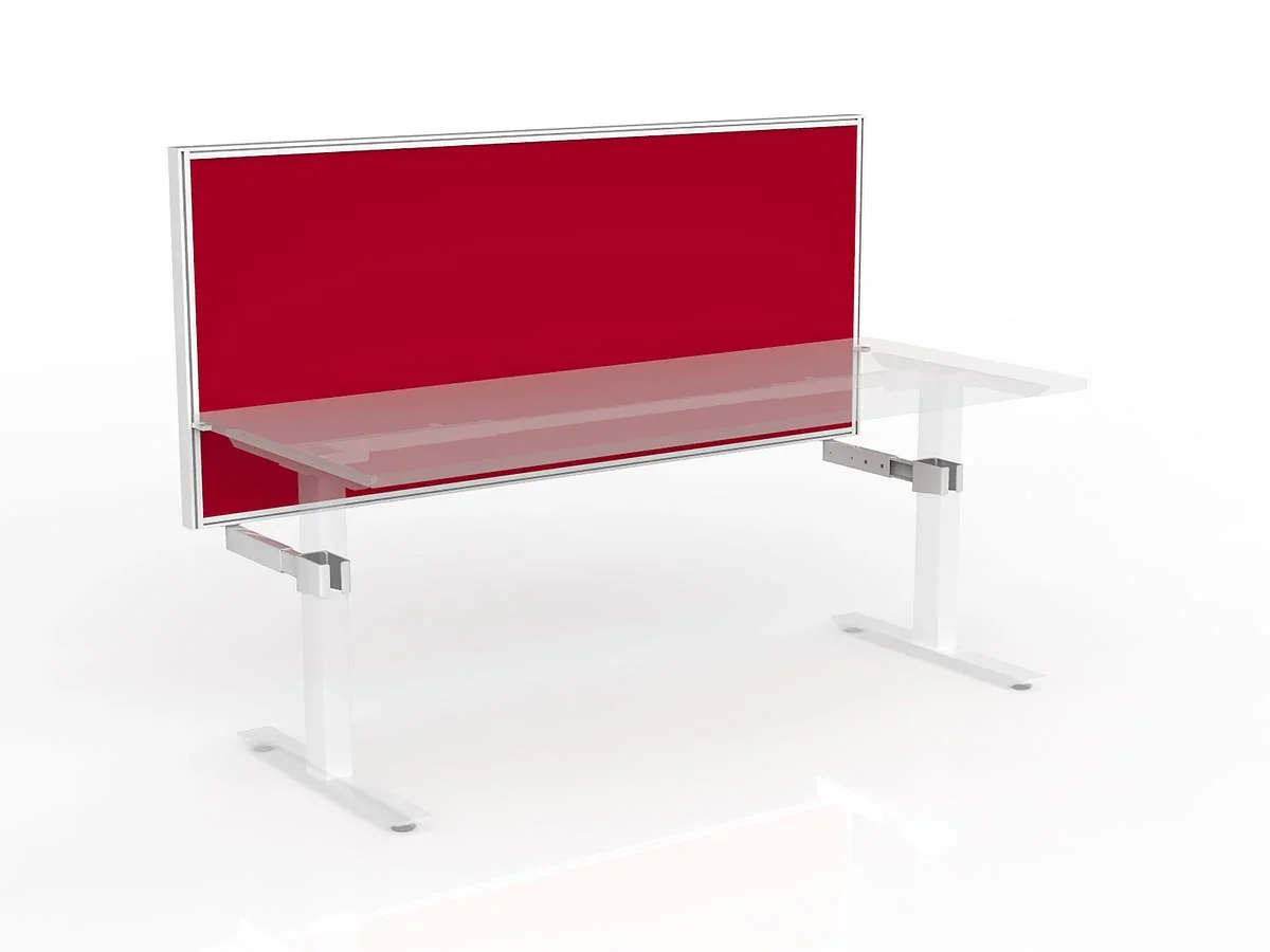 OL Studio Deskmount Screen for Agile Individual Desk – Breath Fabric White Frame