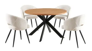VI Barlow Round Dining Table with 4 Matzo Dining Chairs Kit thumbnail 7