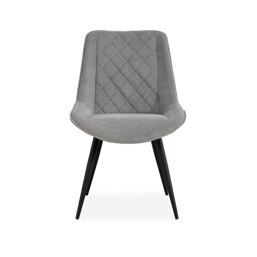 VI Gatsby Fabric Upholstered Metal Leg Dining Chair