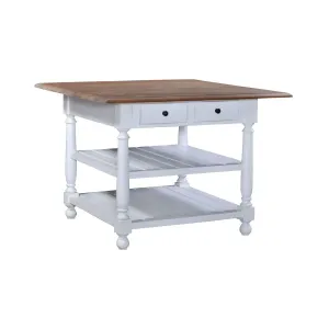 CR Stewart Solid Timber 2 Drawer Square Bar Table thumbnail 1