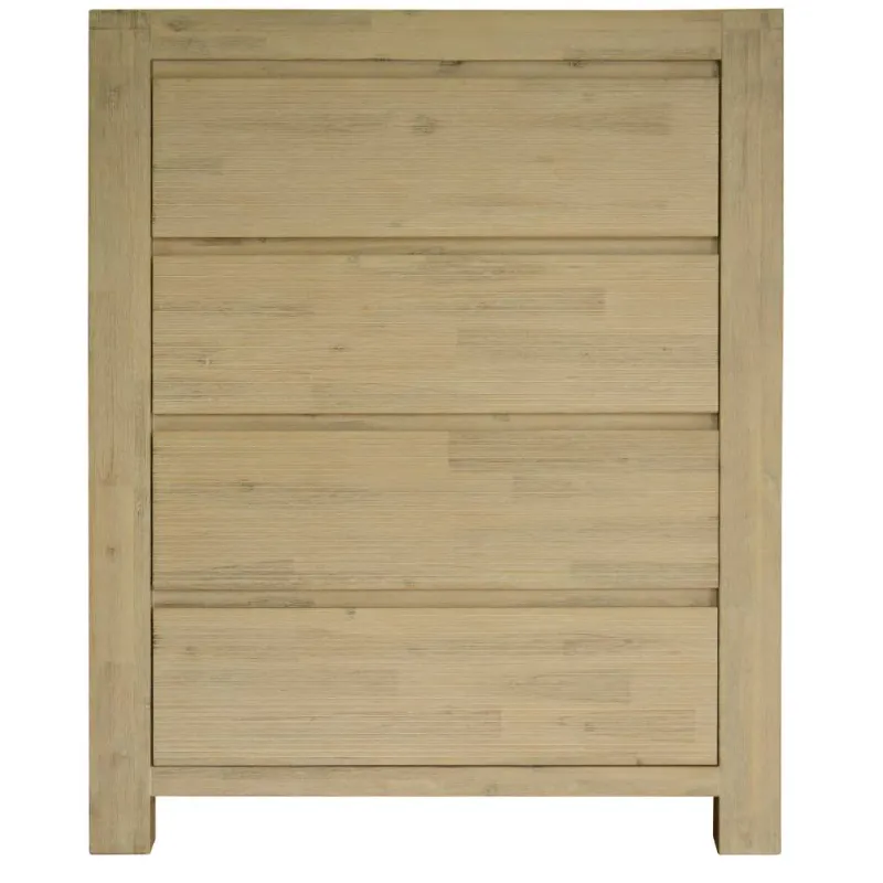 VI Nelson Solid Timber 4 Drawer Tallboy