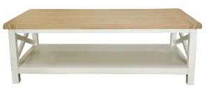 VI Shellwood Solid Timber Coffee Table with Shelf thumbnail 1