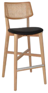 EZ Phoenix Solid Timber Framed Rattan Back Barstool thumbnail 15