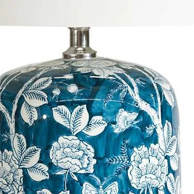 SH Forbes Floral Ceramic Base Table Lamp
