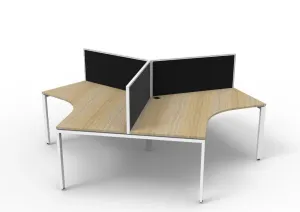 RL Infinity 120 Degree Profile Leg Workstation for 3 Users with Framed Screen thumbnail 4