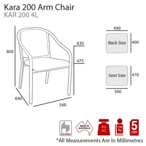 MA Kara 200 Fabric or Vinyl Upholstered Heavy Weight Patient Armchair thumbnail 2