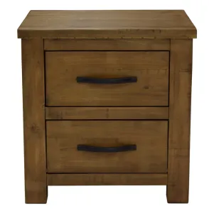 VI Augusta Solid Timber 2 Drawer Bedside Table thumbnail 1