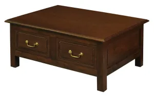 CT Tasmania Solid Timber 4 Drawer Straight Leg Coffee Table thumbnail 2