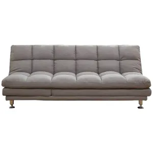 HE Vivin Fabric Upholstered Metal Leg 3 Seater Sofa Bed thumbnail 1