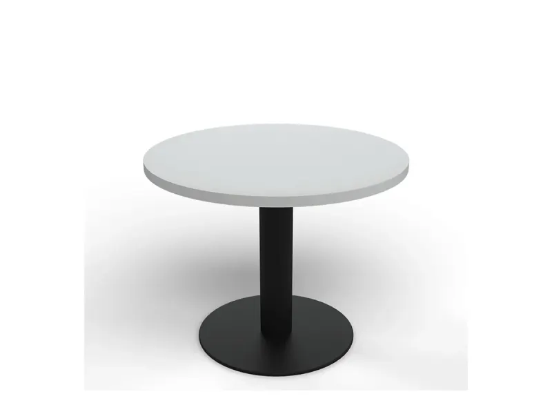 OL AltoSystem Black Metal Base Round Coffee Table