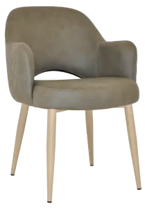 EZ Albury Birch Colour Metal Leg Upholstered Hospitality Dining Armchair thumbnail 18