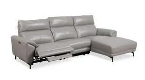 VI Mosman 2 Seater Leather Electric Recliner Lounge with Chaise thumbnail 2