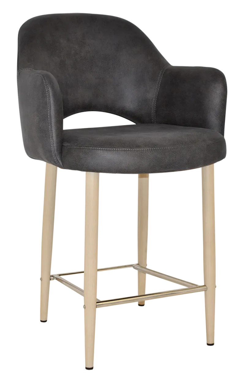 EZ STOOL ALBURY ARM 650 METAL BIRCH