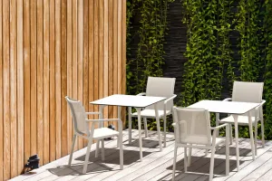 FL Pacific Hospitality Outdoor Stackable Armchair thumbnail 4
