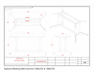 RL Typhoon Metal Frame Desk & Meeting Table thumbnail 3