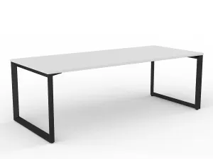 OL Anvil Straight Desk – Oak Top with White Frame thumbnail 16