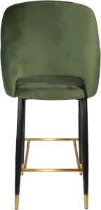 FL Sorbet Velvet Upholstered Metal Leg Hospitality Barstool thumbnail 4