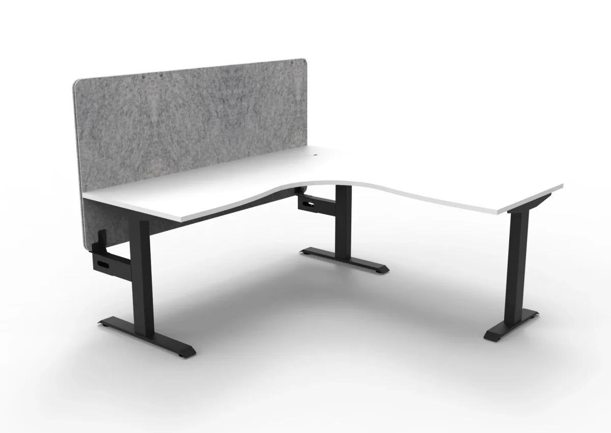 RL Boost Static Corner Desk with Eco Panel Screen