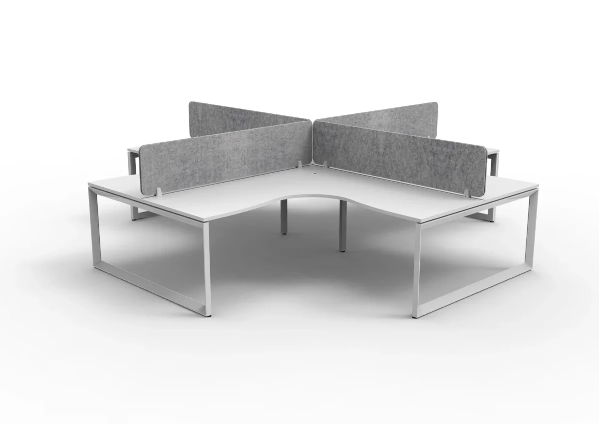 RL Infinity Loop 4 People Corner Workstation with Ecopanel Screen thumbnail 9