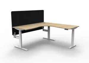 RL Boost+ Height Adjustable Corner Workstation with Black Eco Panel Screen thumbnail 7