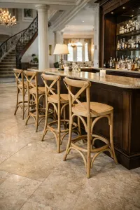 MF Crossback Solid Timber Rattan Barstool 65cm Seat Height thumbnail 10