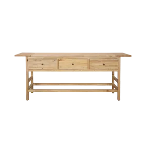 CR Sonoma Solid Timber 3 Drawer Console Table thumbnail 6