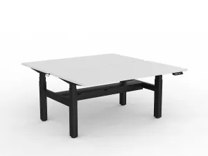 OL Agile Motion+ Electric Height Adjustable Shared Desk – White Top Black Frame thumbnail 12