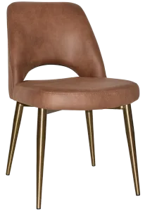 EZ Albury Brass Colour Stainless Steel Leg Upholstered Hospitality Dining Chair thumbnail 1