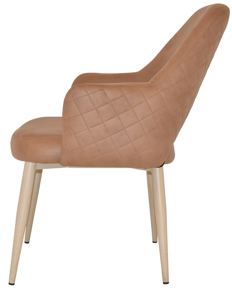 EZ Albury Birch Metal Leg Upholstered Hospitality XL Armchair