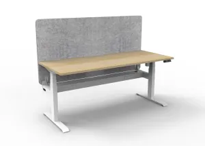 RL Boost Light Motorized Height Adjustable Workstation with Grey Eco Panel Screen thumbnail 2