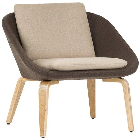 ST Opera Timber 4 Leg Fabric Upholstered Breakout Chair