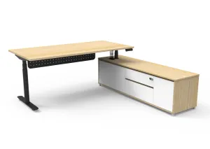 RL Halo Plus Height Adjustable Executive Desk with Return Cabinet thumbnail 5