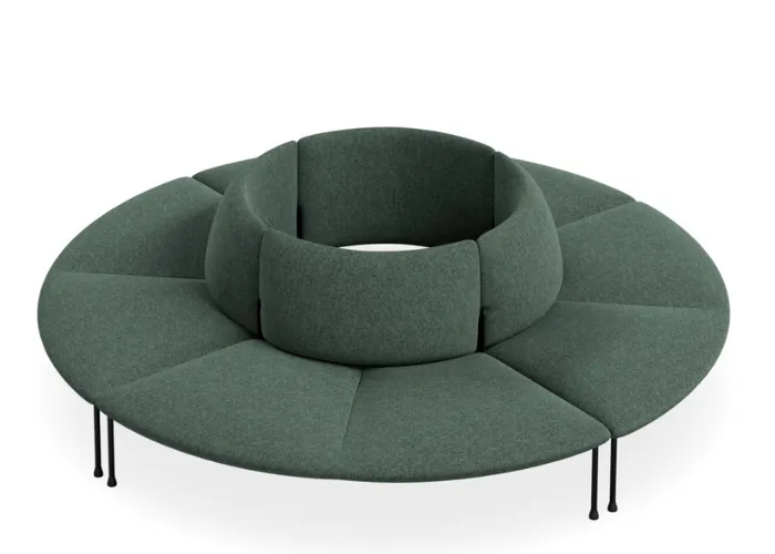 DD Bowral Fabric Upholstered 8 Seater Round Breakout Seating