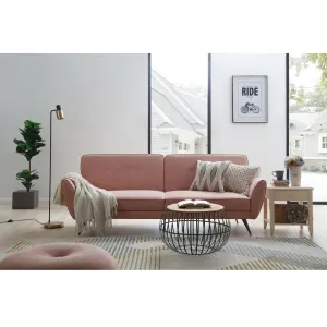 HE Elena Fabric Upholstered Metal Leg 3 Seater Sofa Bed thumbnail 8