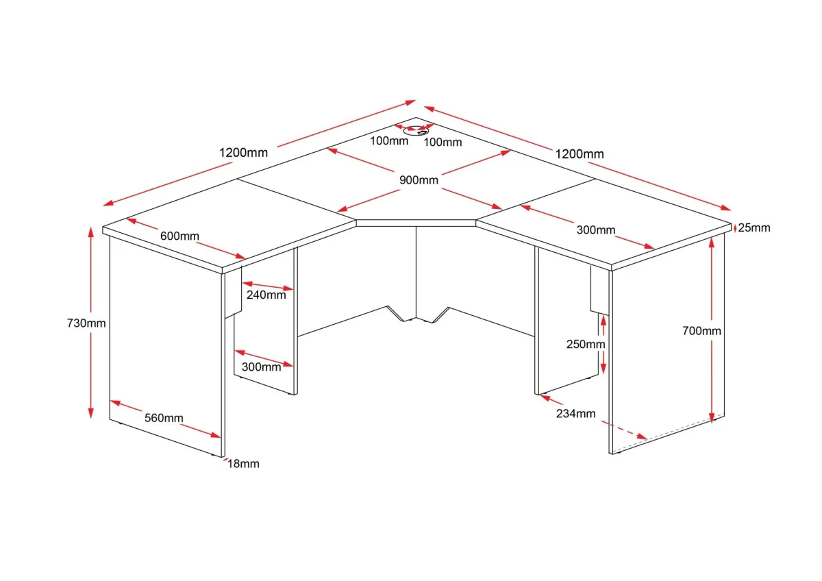 RL Rapid Worker Corner Desk