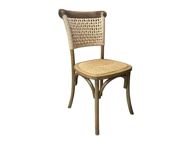 MF Eiffel Natural Rattan Seat Dining Chair
