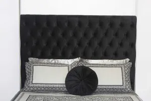BT Alexandria Velvet Upholstered 4 Poster Queen Bed thumbnail 2