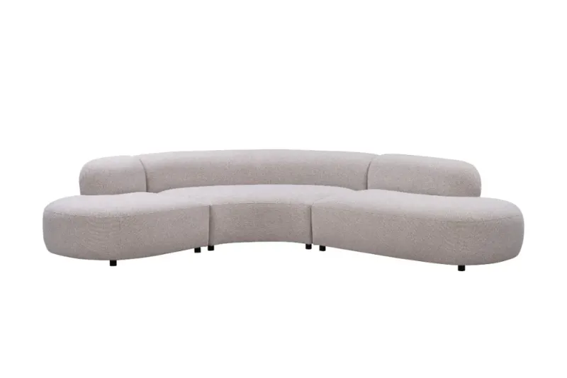 VI Daytona Fabric Upholstered 6 Seater Curved Lounge