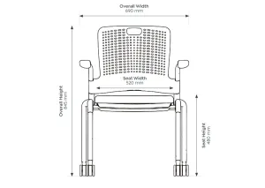 OL Adapta Training & Healthcare Chair with Castors and Arms thumbnail 2