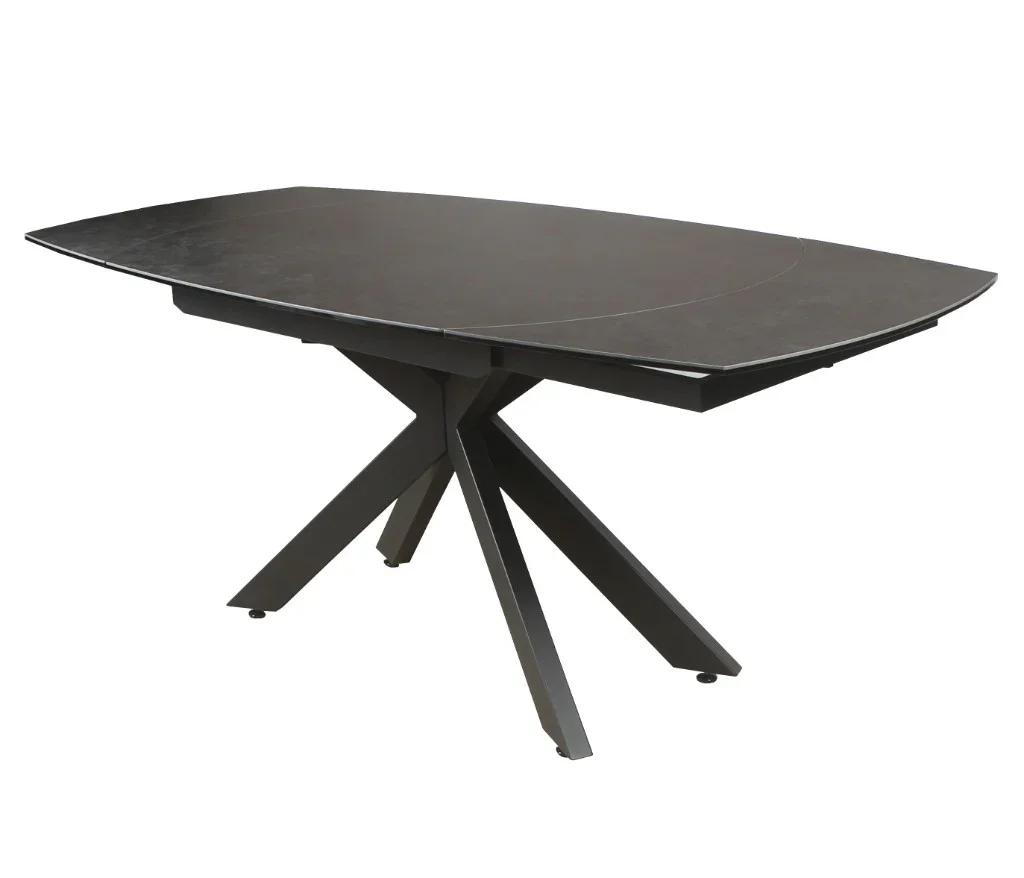 VI Kross Metal Leg Ceramic Top Extandable Dining Table